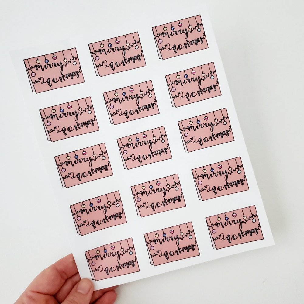 LB045 Merry Christmas Poshmas Sticker [Price Firm] - Picture 4 of 10